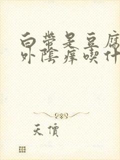 白带是豆腐渣状外阴痒吃什么药