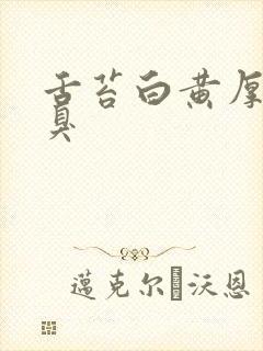 舌苔白黄厚腻口臭