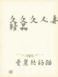 久久久人妻一区精品