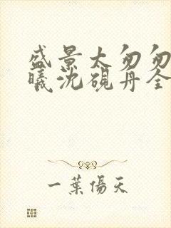 盛景太匆匆宁若曦沈砚舟全文