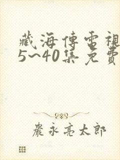 藏海传电视剧25~40集免费封面