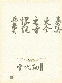 爱恨之火泰剧免费观看全集封面