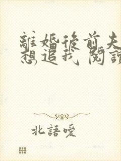 离婚后前夫总是想追我 阅读封面