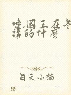 嘘,国王在冬眠讲的什么封面