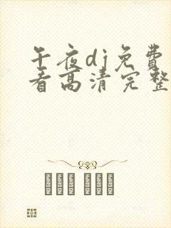 午夜dj免费观看高清完整版