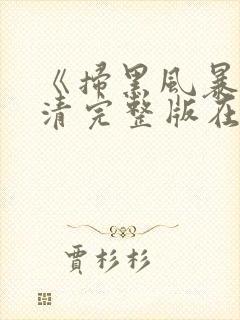 《扫黑风暴》高清完整版在线观看