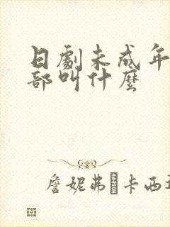 日剧未成年第二部叫什么