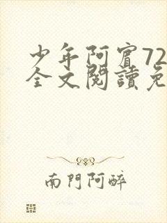 少年阿宾72章全文阅读免费封面