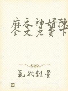 麻衣神婿陈黄皮全文免费下载