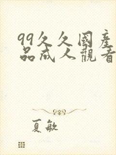 99久久国产精品成人观看