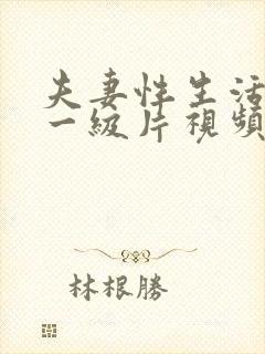 夫妻性生活黄色一级片视频