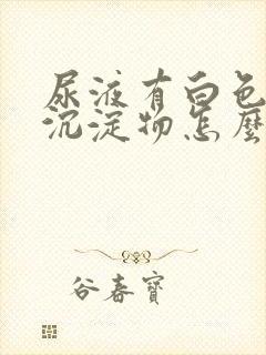 尿液有白色絮状沉淀物怎么引起的封面