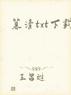 篡清txt下载封面