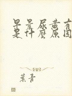 早晨尿黄有泡沫是什么原因引起的