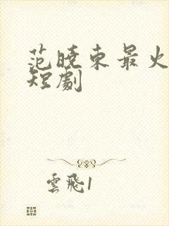 范晓东最火十部短剧