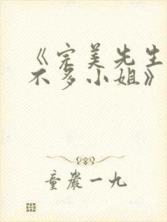 《完美先生和差不多小姐》电视剧