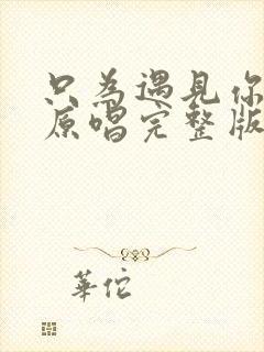 只为遇见你歌曲原唱完整版