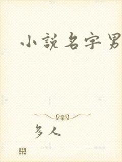 小说名字男生