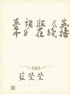 台视版《英雄少年》在线播放封面