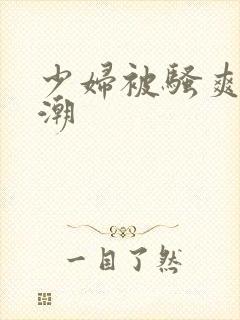 少妇被骚爽到高潮