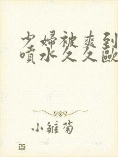 少妇被爽到高潮喷水久久欧美精品