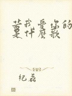 若我爱你的方式是什么歌封面