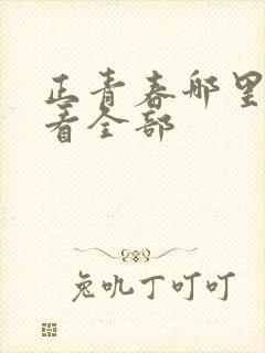 正青春哪里可以看全部