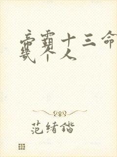 帝霸十三命宫有几个人封面