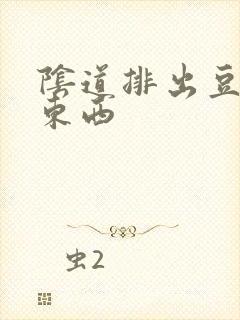 阴道排出豆腐渣东西