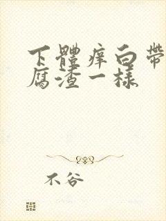 下体痒白带像豆腐渣一样