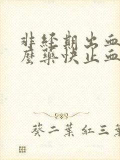 非经期出血吃什么药快止血封面