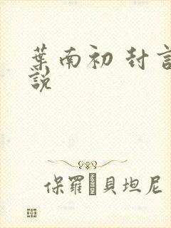 叶南初 封言小说