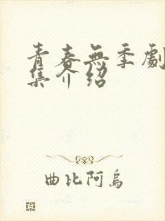 青春无季剧情分集介绍封面