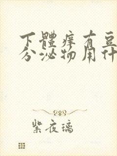 下体痒有豆腐渣分泌物用什么药