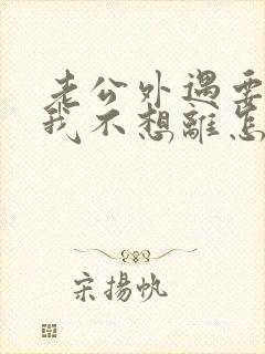 老公外遇要离婚我不想离怎么办