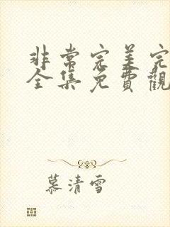 非常完美完整版全集免费观看封面