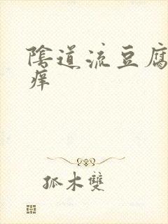 阴道流豆腐渣很痒封面