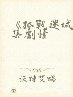 《孤战迷城》分集剧情