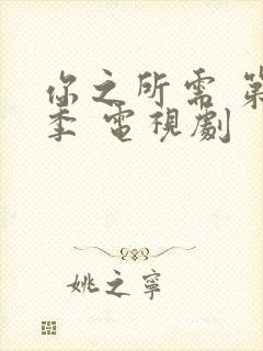 你之所需 第一季 电视剧