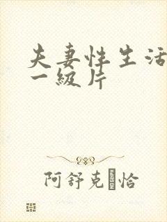 夫妻性生活黄色一级片