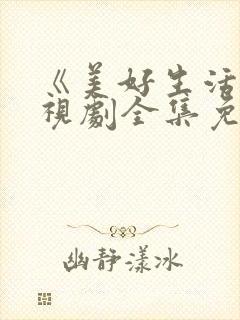 《美好生活》电视剧全集免费观看封面