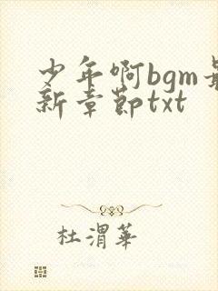 少年啊bgm最新章节txt