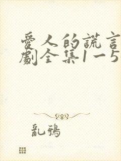 爱人的谎言电视剧全集1一54封面