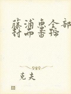 藤浦惠全部作品封面番号