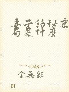 妻子的秘密大结局是什么