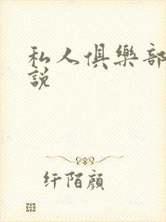 私人俱乐部 小说封面