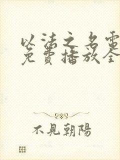 以法之名电视剧免费播放全集