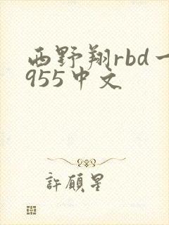 西野翔rbd一955中文封面