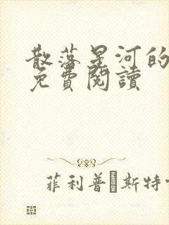 散落星河的记忆免费阅读封面