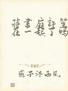 蒋书庭许笙最后在一起了吗封面